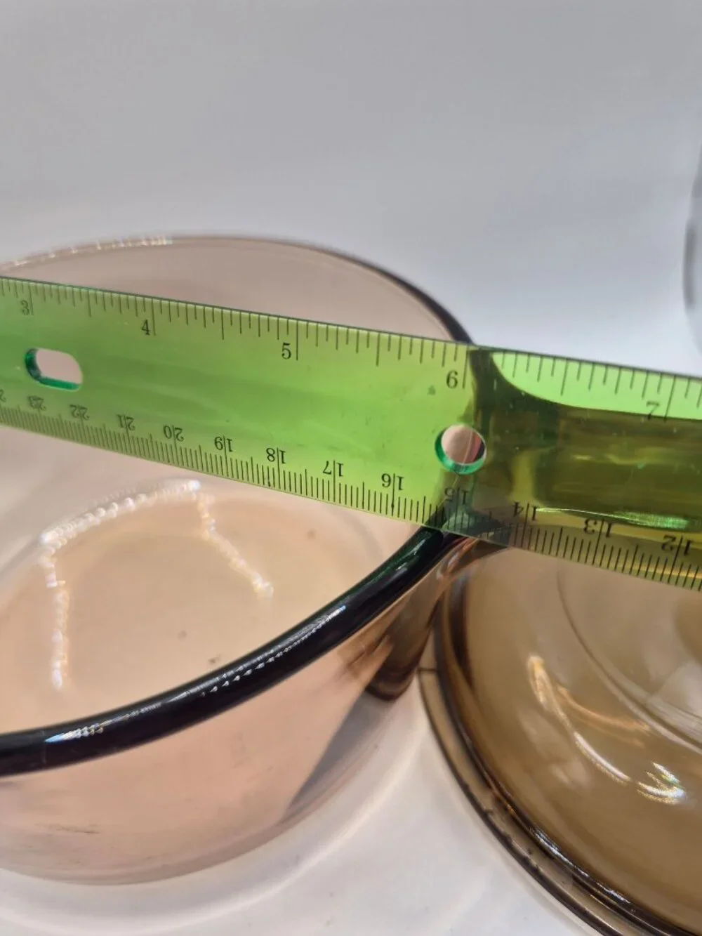 Vintage Vision/ Pyrex Amber Glass Saucepan Lid 1.5 Quart Heat-Resistant Cookware